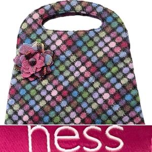 💠Like New Super Cute Polka Dot Handbag / Clutch / Purse | Multicolor | Ness